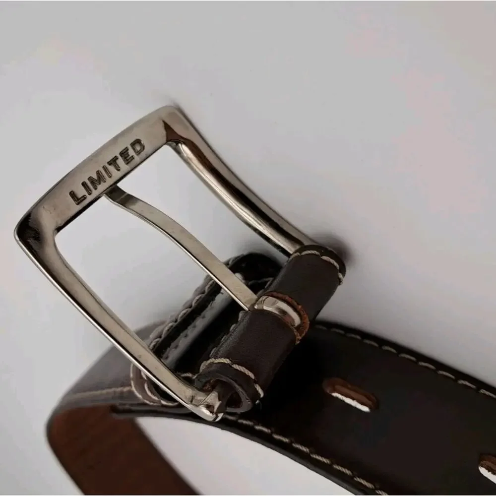 Vintage The Limited Brown Leather Belt Made in Italy Sz Small 29